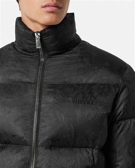 puffer jacket versace|versace barocco puffer jacket.